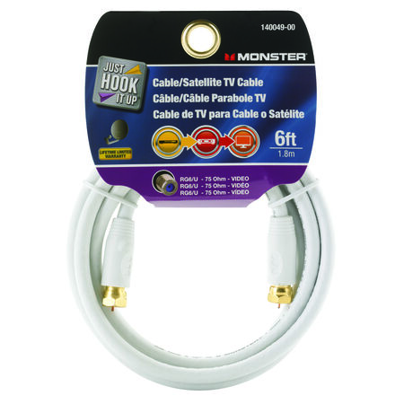 Monster Just Hook it Up 6 ft. L Video Coaxial Cable