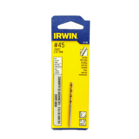 Irwin #45 X 2-1/8 in. L High Speed Steel Jobber Length Wire Gauge Bit 1 pk