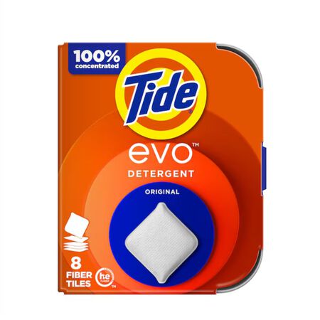 Tide Evo Laundry Detergent Fiber Tiles Original Scent - 8 Count