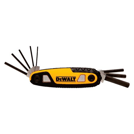 DeWalt Multi-Size Metric Fold-Up Locking Hex Key Set 8 pc