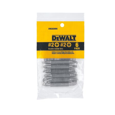 DeWalt Phillips #2 X 2 in. L Screwdriver Bit Heat-Treated Steel 6 pc