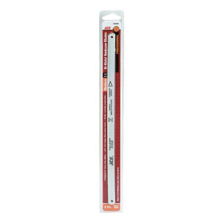 Ace 12 in. Bi-Metal Hacksaw Blade 24 TPI 2 pk