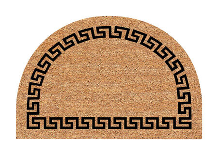 Decoir Tan/Black Coir Nonslip Doormat 24 in. L x 36 in. W