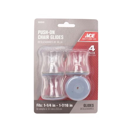 Ace Gray Push-On Polymer Chair Glide 4 pk