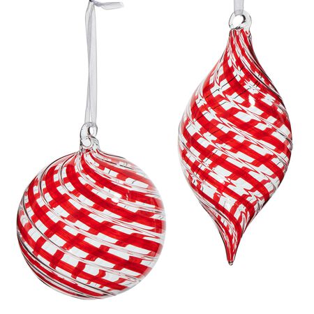Raz Imports 4 in. Red Swirl Ornament