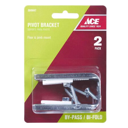 Ace Metallic Nylon/Steel Bi-Fold Door Pivot Jamb Bracket 2 pc