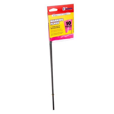 C.H. Hanson 15 in. Pink Marking Flags Polyvinyl 10 pk