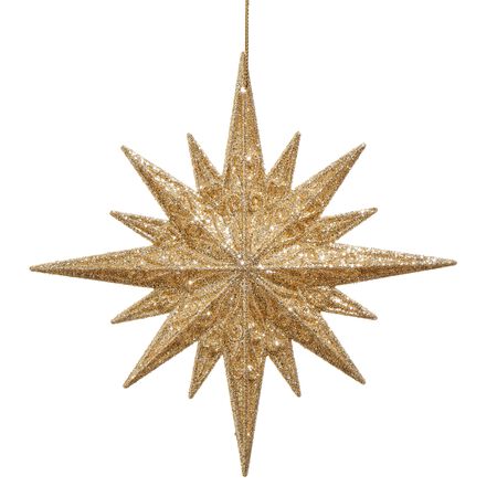 Raz Imports 7 in. Gold Glitter Star Ornament