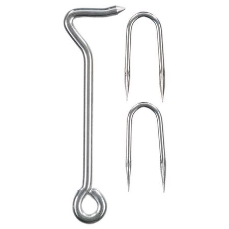 Ace 0.44 in. L Zinc Wire Staple Gate Hook 1 pk