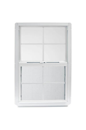 36 in. x 60 in. White Aluminum Window Low-E Glass (4/4 Window Pane Arrangement)