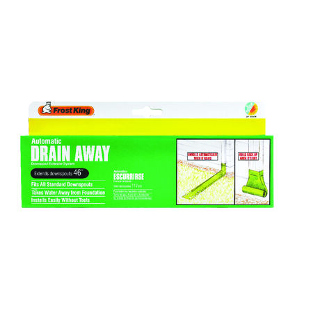 Frost King Drain Away 0.1 in. H X 9 in. W X 46 in. L Green Vinyl Downspout Extension