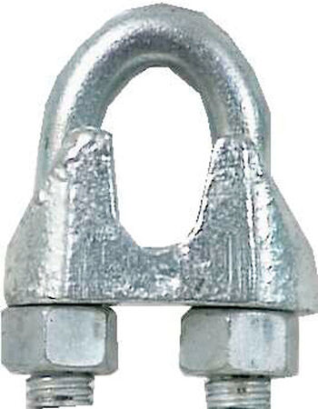 Campbell Electrogalvanized Malleable Iron Wire Rope Clip 2 in. L