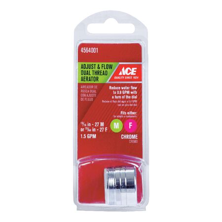 Ace Dual Thread 15/16 in.- 27M x 55/64 in.-27F Chrome Faucet Aerator