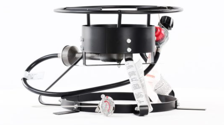 12″ Bolt Together Portable Propane Cooker with Flat Top