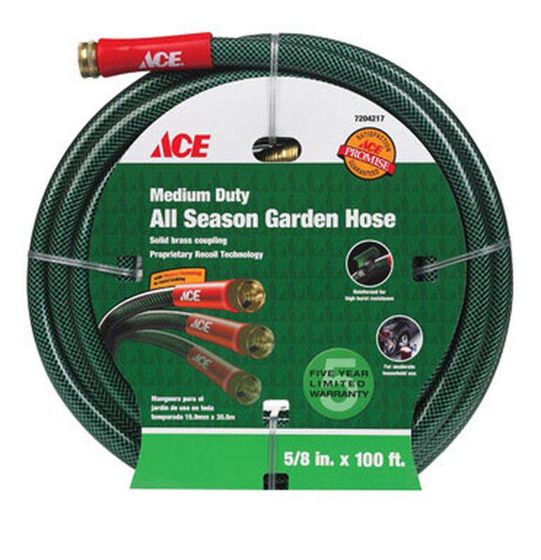 Ace AllSeason 5/8 in. Dia. x 100 ft. L Garden Hose Kink Resistant