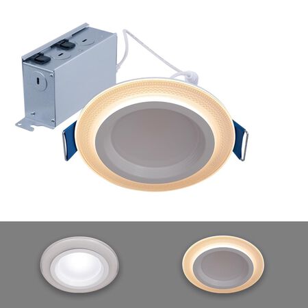 Halo White 4 in. W LED Canless Recessed Downlight 9.5 W