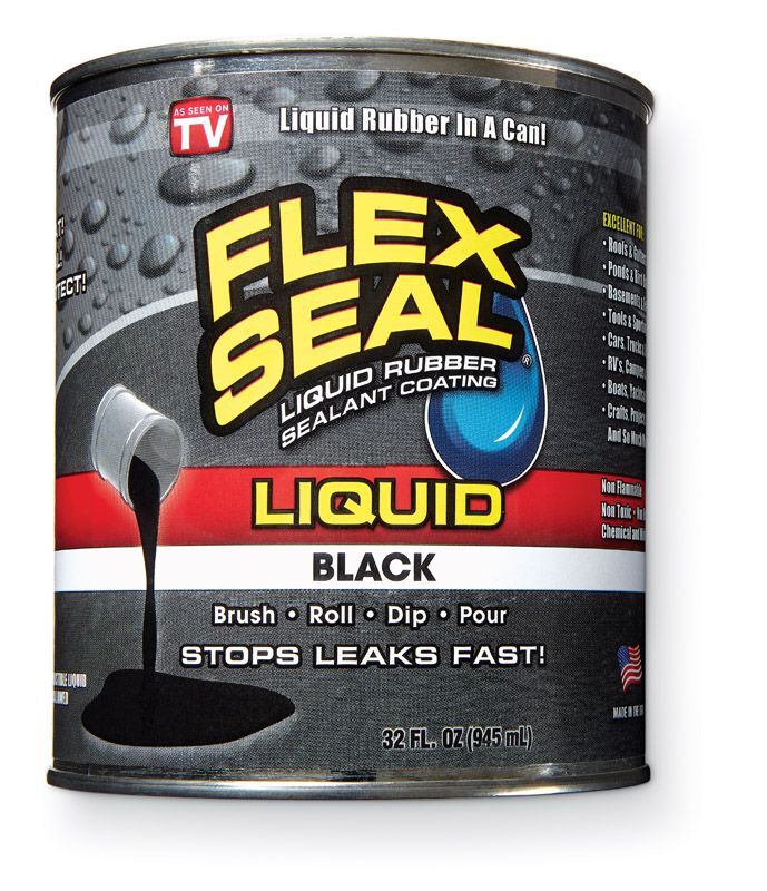 Flex Seal Liquid Rubber Sealant Coating 32 oz. Black Can Stine Home