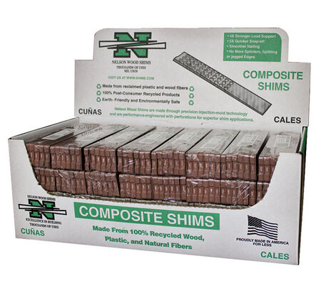 Nelson 1.5 in. W X 8 in. L Composite Shim 12 pk