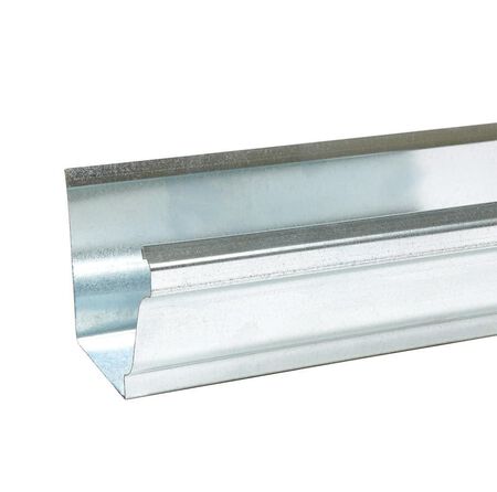Amerimax 3.5 in. H X 5 in. W X 120 in. L Metallic Galvanized Steel K Gutter