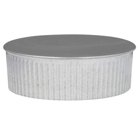Imperial 6 in. D Galvanized Steel Crimped Pipe End Cap