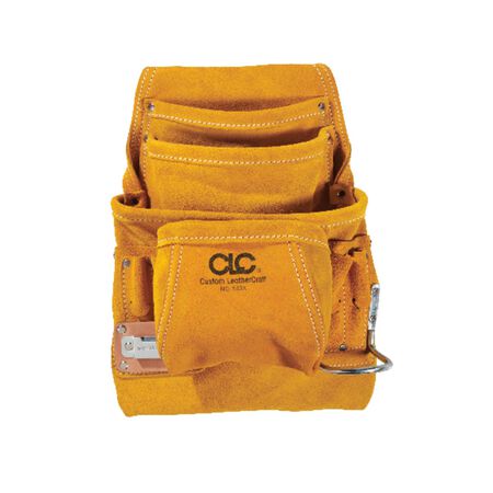 CLC 7.75 in. W X 16 in. H Leather Tool Pouch 10 pocket Tan 1 pc