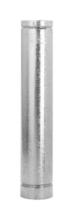 Selkirk 3 in. Dia. x 60 in. L Aluminum Round Gas Vent Pipe Metallic