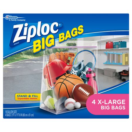 Ziploc Big Bags 10 gal Clear Storage Bag