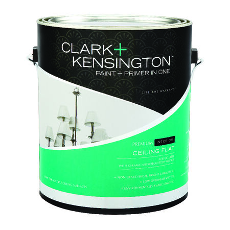 Clark+Kensington Flat White Acrylic Latex Ceiling Paint and Primer in One Indoor 1 gal.