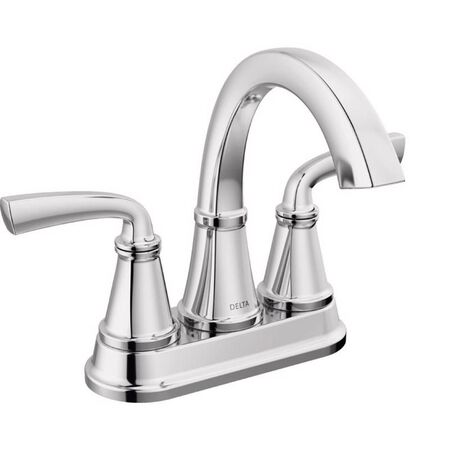 Delta Geist Chrome Centerset Bathroom Sink Faucet 4 in.