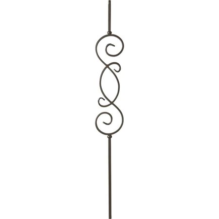 Iron Baluster 1/2" Scroll