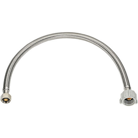 Ace 3/8 in. Compression T X 7/8 in. D Ballcock 12 in. Braided Stainless Steel Toilet Supply Line