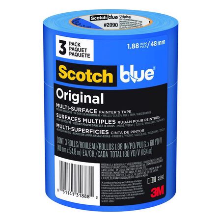ScotchBlue 1.88 in. W X 60 yd L Blue Medium Strength Original Painters Tape 3 pk