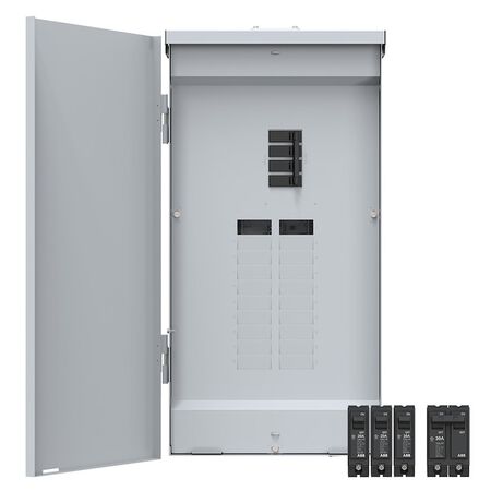 ABB ReliaHome P-Series 200 -Amp 20 -Spaces 40 -Circuit Outdoor Main Breaker Plug-On Neutral Load Center (Value Pack)