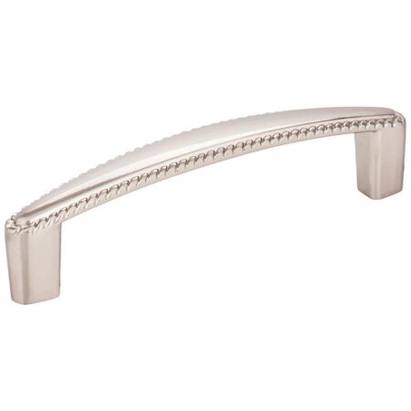 4-3/8" Overall Length Cabinet Pull with Rope Trim Satin Nickel