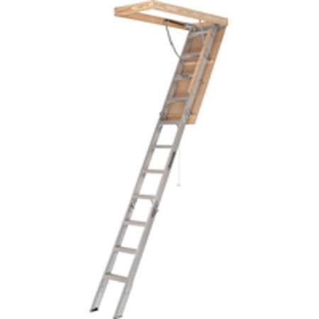 Louisville Aluminum Attic Stairway Ladder 25" x 54" x10'