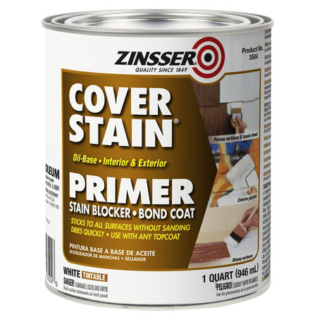 Zinsser Cover Stain White Oil-Based Alkyd Primer and Sealer 1 qt