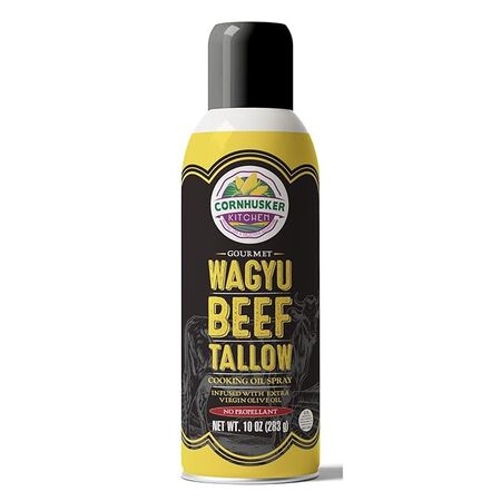 Cornhusker Kitchen Wagyu Beef Tallow Spray Cooking Spray -Gourmet Cooking Oil - 10 oz
