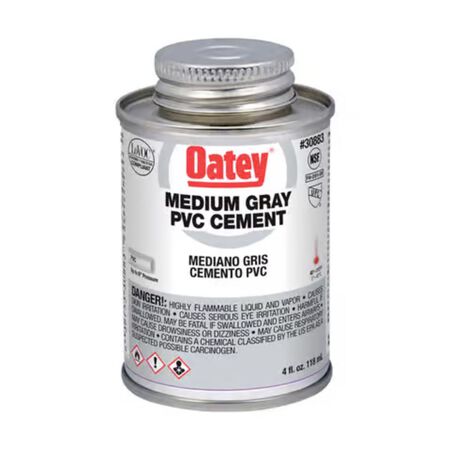 Oatey Gray Cement For PVC 4 oz.