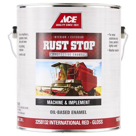 Ace Rust Stop Indoor/Outdoor Gloss International Red Oil-Based Enamel Rust Prevention Paint 1 gal