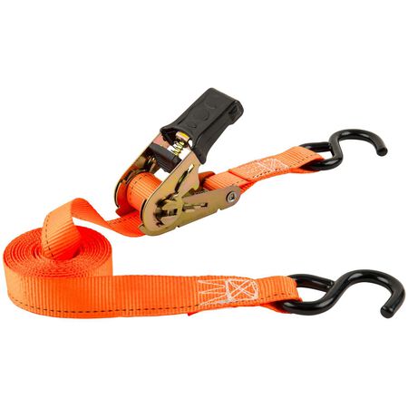Keeper 1 in. W X 13 ft. L Black/Orange Ratchet Tie Down Strap 400 lb 1 pk