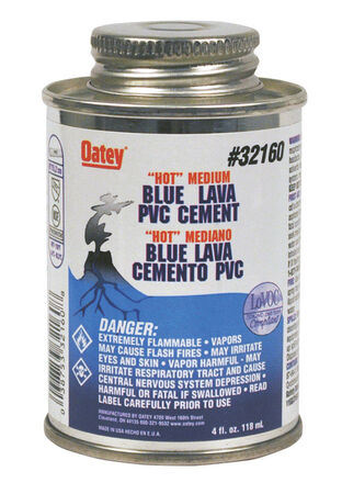 Oatey Lava Hot Blue Cement For PVC 4 oz