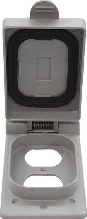 Cantex Rectangle PVC 1 gang 5 in. H X 2-7/8 in. W Box Cover