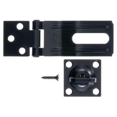 Ace Black Steel 3-1/4 in. L Swivel Staple Safety Hasp
