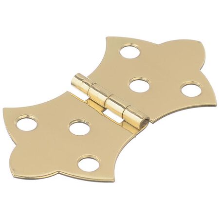 Ace 1-11/16 in. W X 3-1/16 in. L Polished Brass Brass Decorative Hinge 2 pk