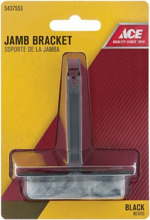 Ace Black Steel Jamb Bracket 1 pc