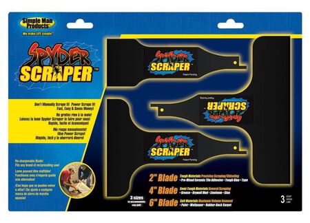 Spyder 2, 4, & 6 in. Carbon Steel Scraper 3 Pack