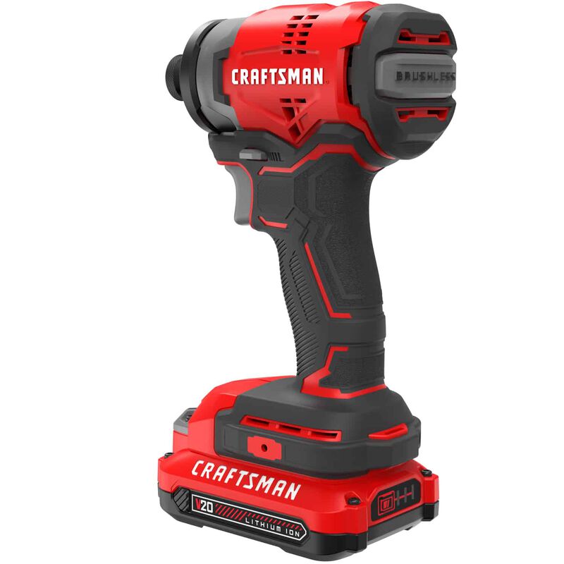 Craftsman 20V MAX 1/4 in. Hex Cordless Brushless Impact Driver Kit 1500