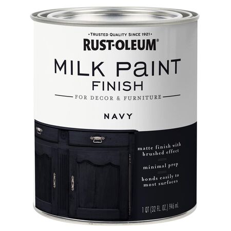 Rust-Oleum Matte Navy Water-Based Acrylic Milk Paint 1 qt
