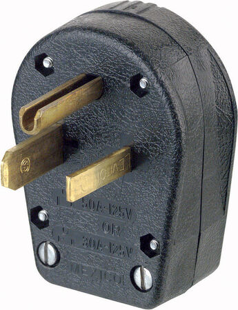 Leviton Commercial Thermoplastic Ground/Straight Blade Plug 5-30P/5-50P 14-6 AWG 2 Pole 3 Wire