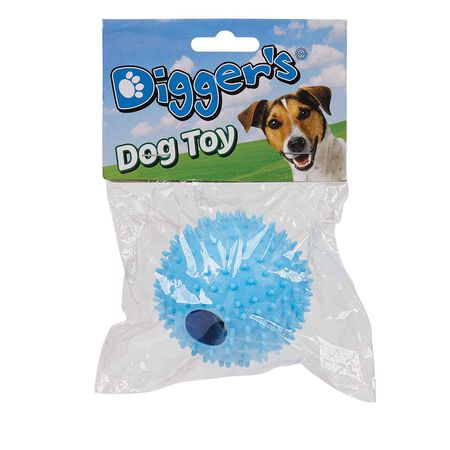 Boss Pet Digger's Blue Knobby Texture Rubber Ball Dog Toy Small 1 pk